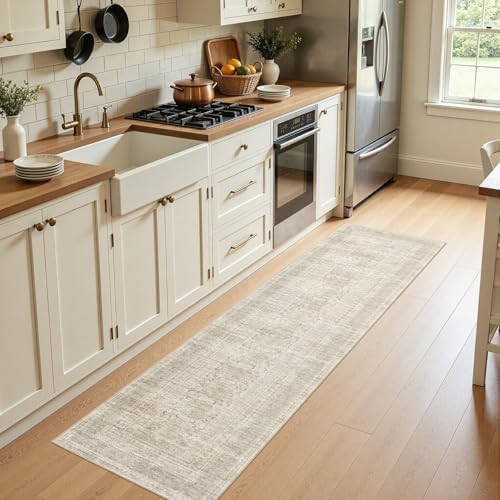 Nakagishi Neutral 2x8 Runner Rug Non Slip Carpet Washable - Image 4