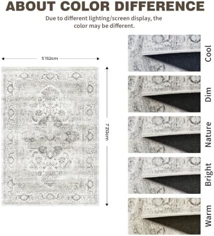Washable 5x7 Area Rugs, Non Slip Rug - Image 2