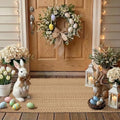 MatEssenz 27.5"x43" Washable Outdoor Front Door Mat, Textured Natural Woven by MatEssenz