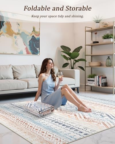 Miukiki 4x6 Washable Area Rug Non Slip Rug - Image 5