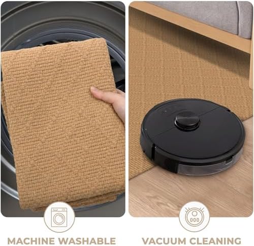 KOZYFLY Washable Entryway Rug, 3x5 Ft, Warm Tan - Image 6