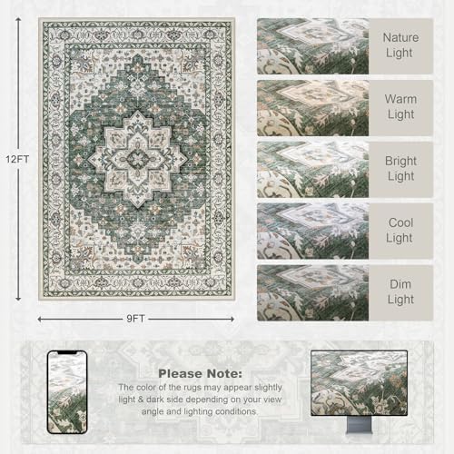 9x12 Area Rugs Living Room: Washable Rug - Image 2