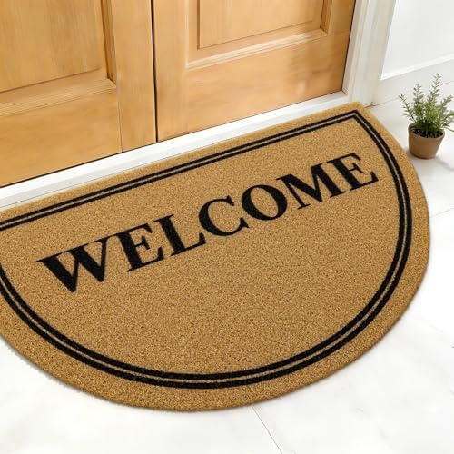 OLANLY Half Circle Door Mat 35x23, Low Profile Doormat - Image 2