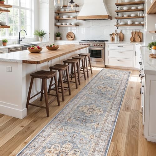 Washable Hallway Runner Rug 3x20: Non Slip Runner Rugs - Image 2
