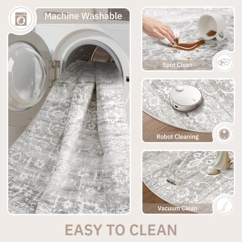 Soalmost Washable Round Rug 8ft - Image 7