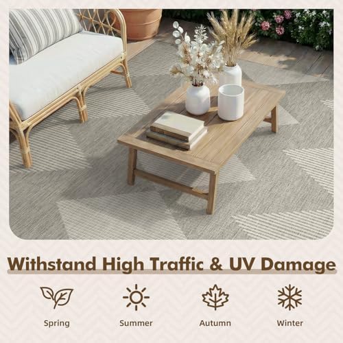 MontVoo-Outdoor Rug Carpet Patio Rug 5x7 ft Polypropylene Indoor Outdoor Rugs - Image 5