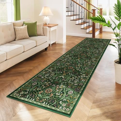 3x10 Floral Runner Rug for Hallway Washable Kitchen Runner Rug - Image 3