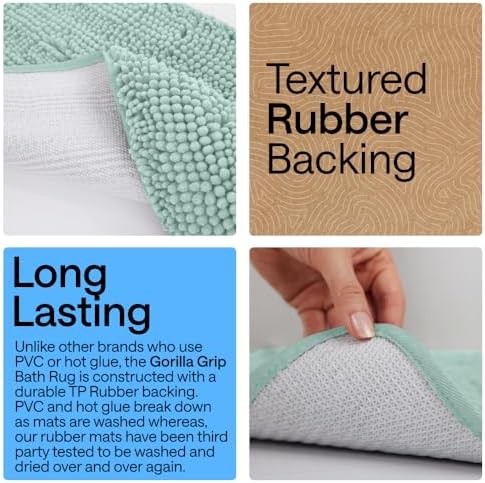 GORILLA GRIP Chenille Bath Rug Mat - Image 4