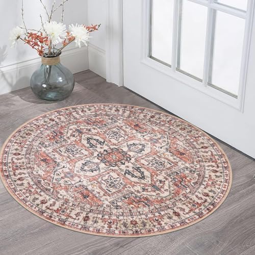 KOZYFLY Boho Round Rug 3 Ft Rugs by KOZYFLY