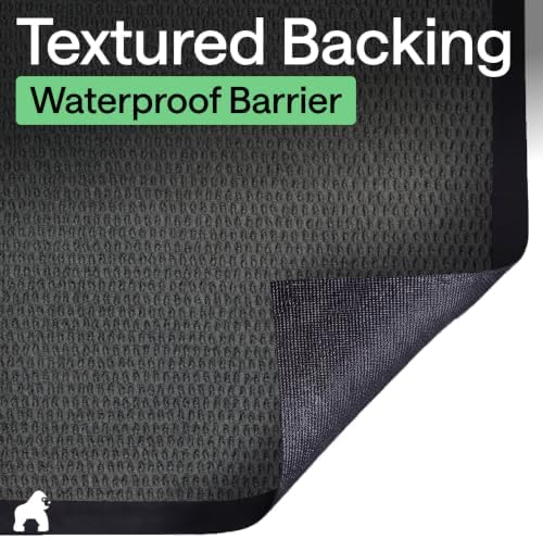 GORILLA GRIP Traffic Guard Indoor Outdoor Heavy Duty Door Mat, 47x35 Gray - Image 6