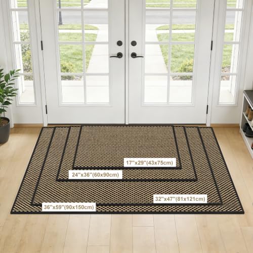 LEKEEPGO Front Door Mat 20"x32", Indoor Non Slip Washable Entry Mat - Image 2