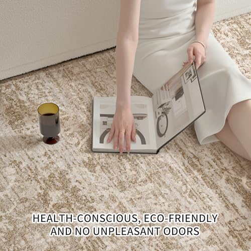 RUGIXE 5x7 ft Beige Washable Area Rug - Image 5