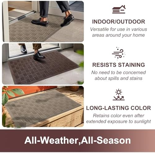 Mibao Front Door Mat Outside Entrance, 29.5" x 17", Heavy Duty Welcome Mat - Image 4