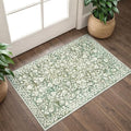 Vintage Washable Entryway Rug 2x3 Small Area Rug Non Slip Door Mat by SILOLOOM