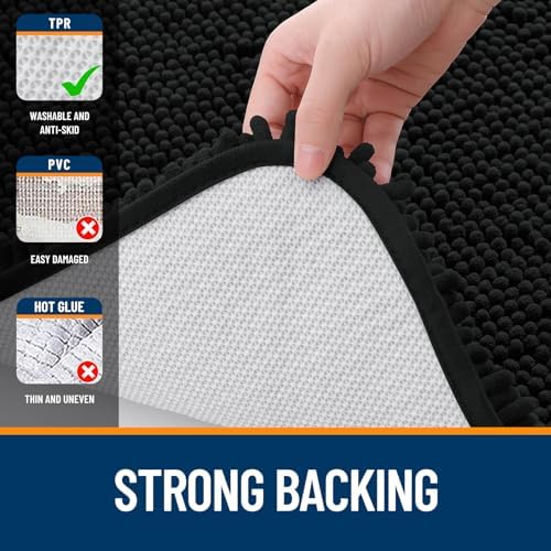 OLANLY Large Bathroom Rugs 47x32, Extra Soft Absorbent Chenille Bath Rugs - Image 6