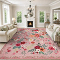 JOLLYVOGUE Floral Area Rug 10x14, Washable Rug by JOLLYVOGUE