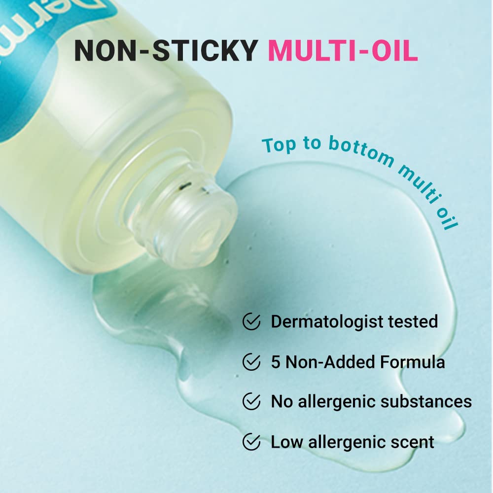 Derma B | Intensive Barrier Multi Body Oil | Moisturizing Non-Sticky Multi-Use Oil After Shower | 10 Botanical Skin Oil for Sensitive Skin | Korean Body Oils for Women & Men | 4.56 fl oz (135ml)