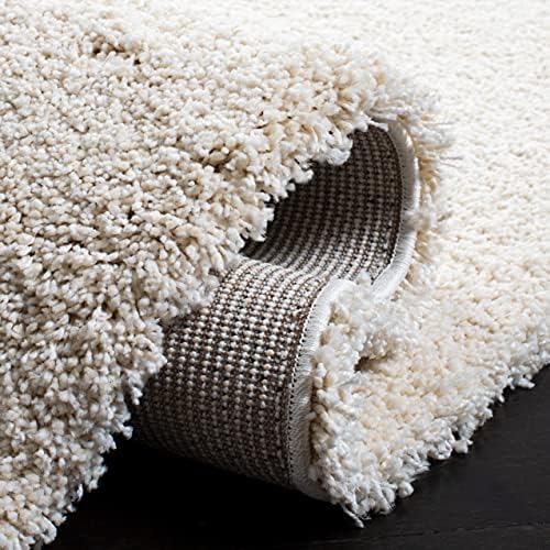 SAFAVIEH Milan Shag Collection 7' x 7' Square Ivory SG180 Solid Non-Shedding - Image 6