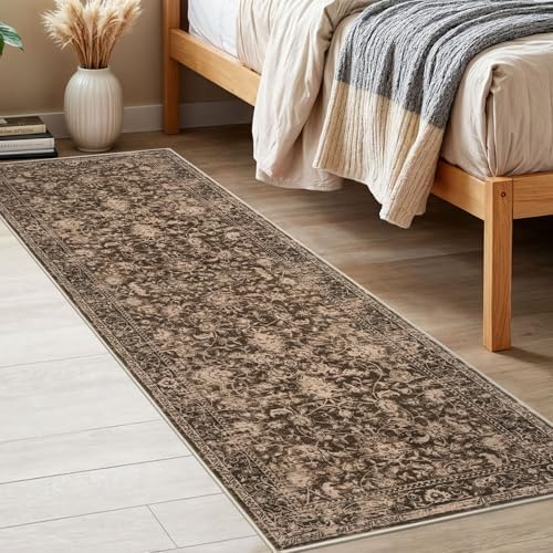 KILOCOCO Hallway Runner 2x6 Washable Runner Kitchen Rug, Rust Brown Red - Image 4