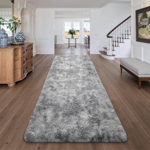 Deerhoo 3x10 Runner Rugs for Long Hallway Bedroom Kitchen, Light Grey - Image 2