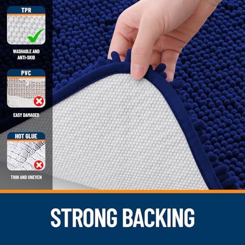 OLANLY Bathroom Rugs 30x20, Extra Soft Absorbent Chenille Bath Rugs - Image 6