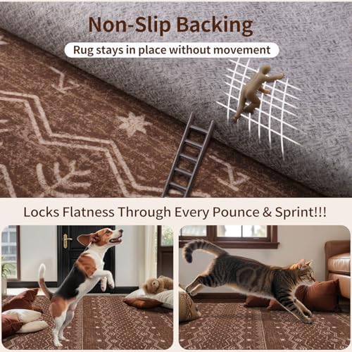 SERISSA 2x5 Washable Non-Slip Boho Runner Rug - Image 5