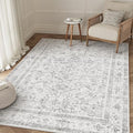 PureCozy Gray Small Area Rug 4x5 Vintage Neutral by PureCozy
