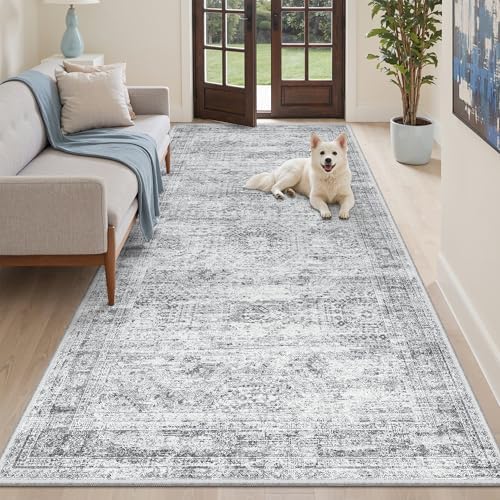 Soalmost Washable Hallway Runner Rug 4x8 Kitchen Entry Rugs Non-Slip by Soalmost