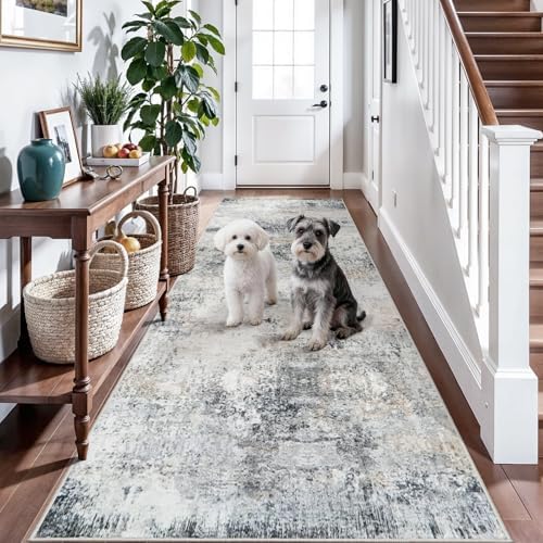 3x10 Runner Rug Hallway Washable: Abstract Rugs - Image 4
