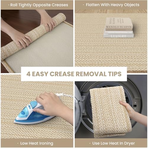 IOHOUZE Washable Runner Rug 2x10 Non Slip Rubber Backed Long Hallway Runner - Image 4