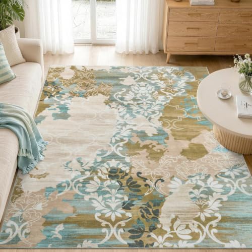 5x7 Washable Non-Slip Area Rug for Living Room - Image 2