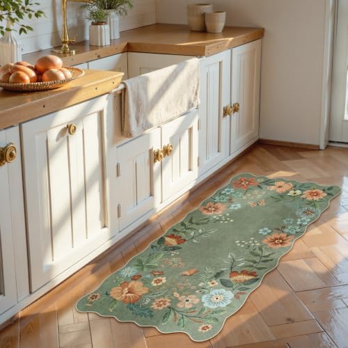 Lahome Floral Washable Kitchen Rug Non Slip, 2x4 Rugs - Image 2