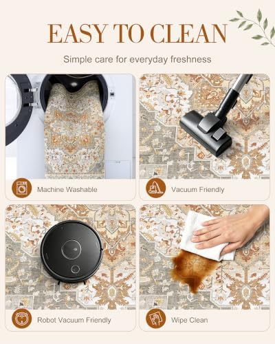 OLANLY 3x4 Washable Accent Rug, Soft Non Slip Carpet - Image 6