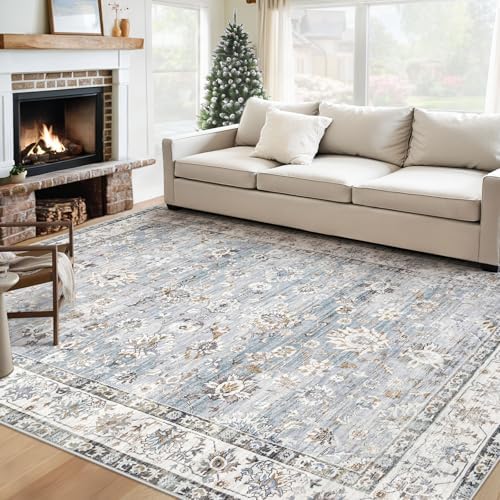 XLUEZ Area Rug 6x9 Living Room Rug, Machine Washable Vintage Distressed Boho by XLUEZ