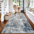3x6 Runner Rug Washable Entryway: Abstract Door Mat by HILORUUG