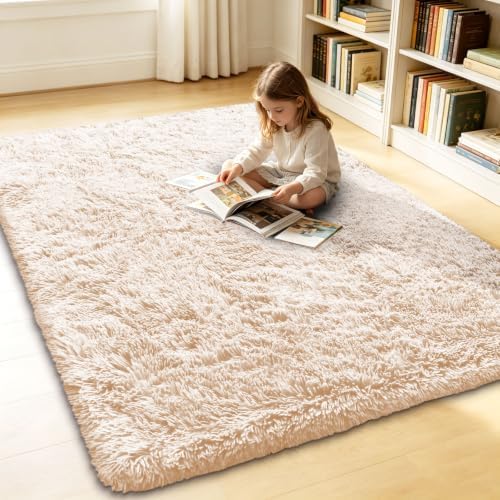 Smiry Area Rugs for Living Room Bedroom 3x4 ft, Fluffy Washable Carpet by Smiry
