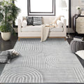 Lahome Abstract Washable Grey Rugs, Soft 4x6 Rugs by Lahome
