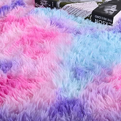 AROGAN Soft Rainbow Bedside Rugs - Image 5