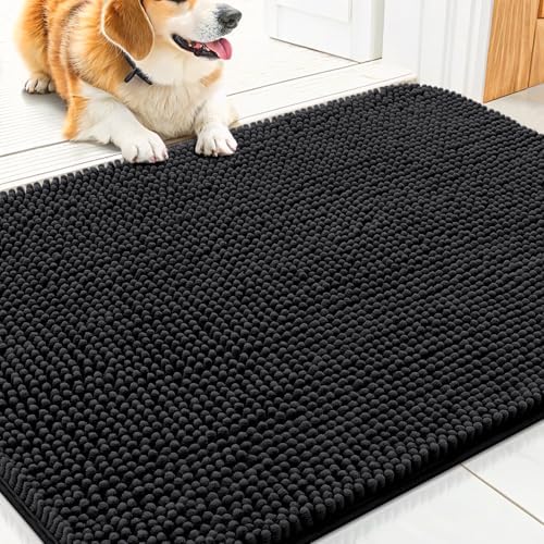 Smiry Dog Door Mat for Muddy Paws 30x17, Absorbs Moisture and Dirt Doormat by Smiry