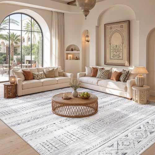 cotiled 6x9 Area Rugs for Living Room: Boho Washable Rug for Dining Room - Image 5