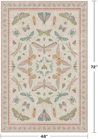 Hazo Haus Neutral Girl Nursery Rug 4x6 - Image 2