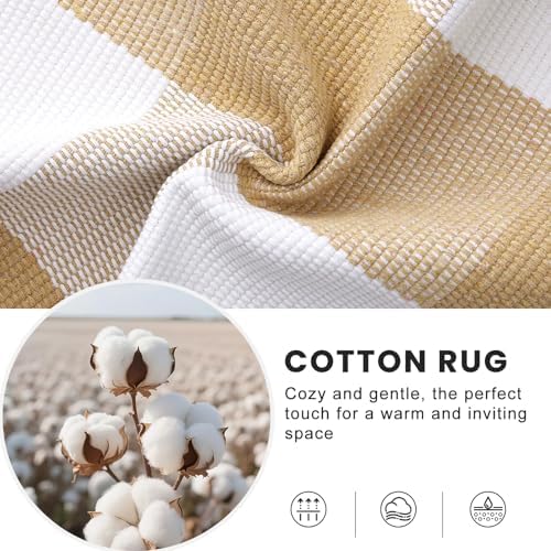 OLANLY Fall Door Mat, Buffalo Plaid Rug - Image 4