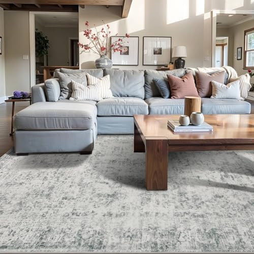 Rugxara Grey Area Rugs 5x7 Washable Rug - Image 4