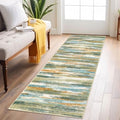 Lansny Abstract Washable 2x6 Runner Rug Non Slip Runners by lansny