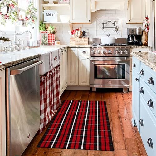 Christmas Plaid Outdoor Rug, Layering Rug - Image 6