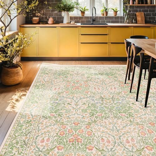 Washable Light Green Rug for Bedroom - Image 6