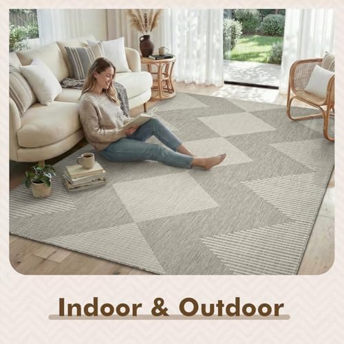 MontVoo-Outdoor Rug Carpet Patio Rug 4x6 ft Polypropylene Indoor Outdoor Rugs - Image 3