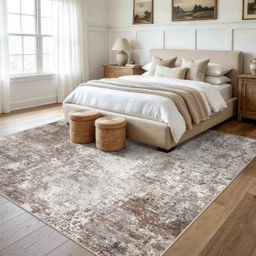10x10 Square Living Room Area Rug – Washable Non-Slip Modern Large Rug - Image 3
