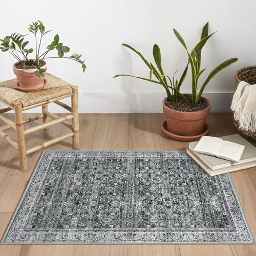 SIILOOM 2x3 Small Washable Area Rug Entryway Door Mat Indoor Kitchen Runner - Image 2
