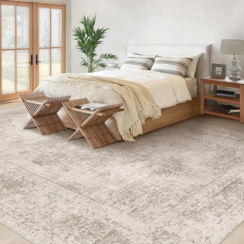 XLUEZ Area Rug 9x12 Living Room Rug, Machine Washable Vintage Distressed - Image 3